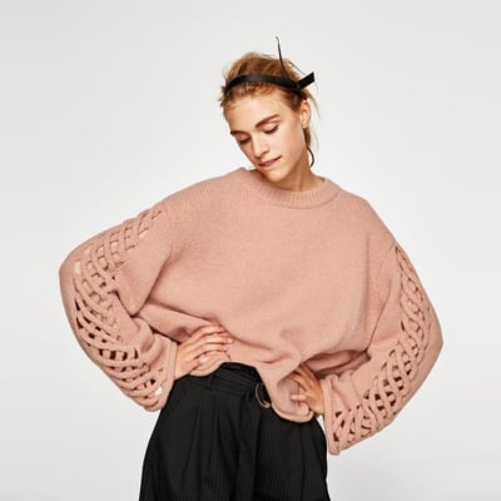 Zara Sweater with Braided Sleeves - Picture 10 of 11